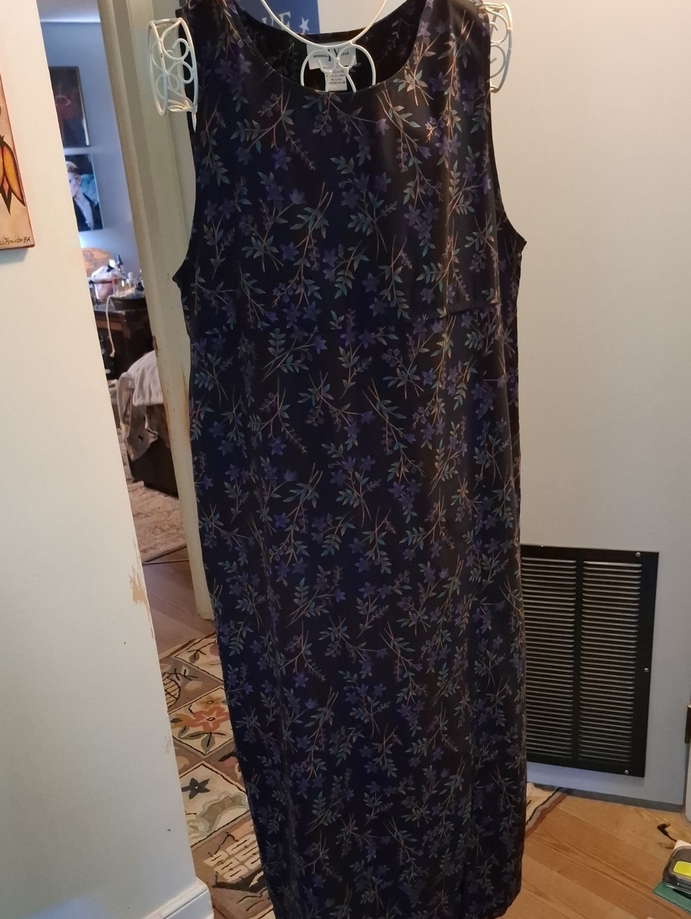TY Wear 90s Witchy Boho Floral Sleeveless Maxi Dress Size L